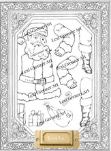 Load image into Gallery viewer, Santa Paper Doll - Polymer Rubber Stamp (4”x6”)
