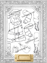 Load image into Gallery viewer, Santa Paper Doll - Polymer Rubber Stamp (4”x6”)