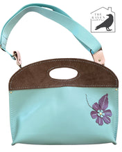 Load image into Gallery viewer, Boujee Boho - Mint Leather Clutch or Crossbody with Adjustable &amp; Removable Strap
