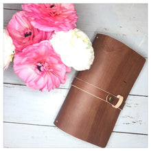 Load image into Gallery viewer, Large Leather Midori - Faux Wood Dye Effect