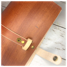 Load image into Gallery viewer, Large Leather Midori - Faux Wood Dye Effect