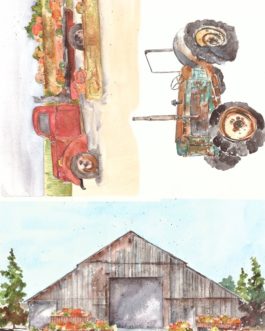 Roycycled Fall Farm Decoupage Paper by Lexi