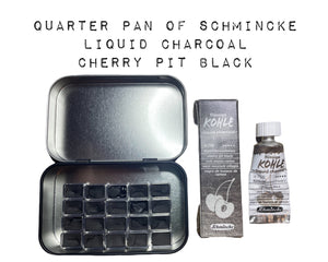 Schmincke Liquid Charcoal - Cherry Pit Black (Quarter Pan)