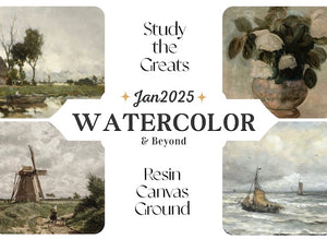 Watercolor & Beyond Jan 2025: Canvas, Resin & Ground Edition