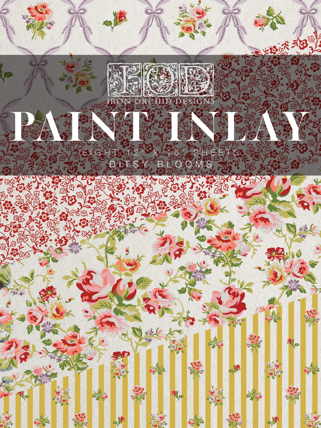 Ditsy Blooms IOD Paint Inlay 12x16 Pad™ (2025 Q2 Release)