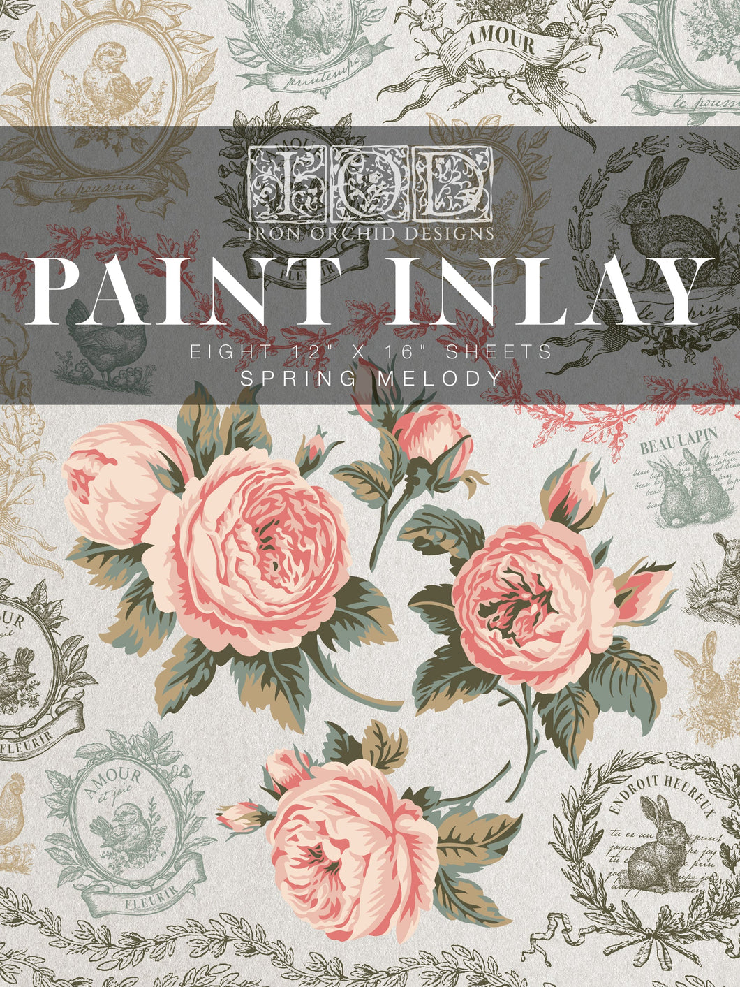 Spring Melody IOD Paint Inlay 12x16 Pad™ Q125