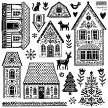 Load image into Gallery viewer, IOD Gingerbread Lane 12x12 IOD Stamp™

