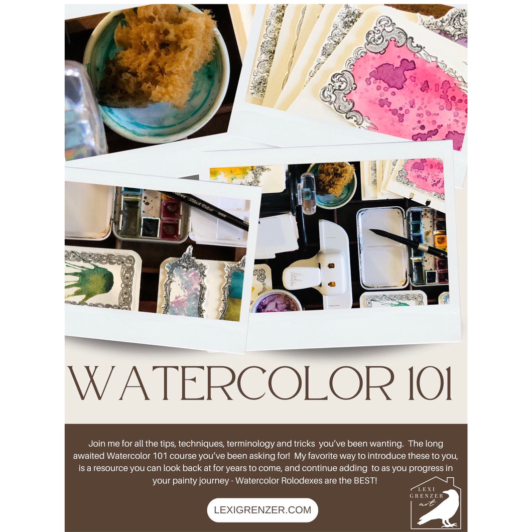 January Session - Watercolor 101 with Lexi - Rolodex & Midori Optional!