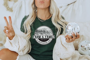 Farm & Family, A Cultivated Life (Trademark Pending) T-Shirt (Heather Forest Forest)