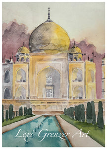 Original Watercolor - Taj Mahal