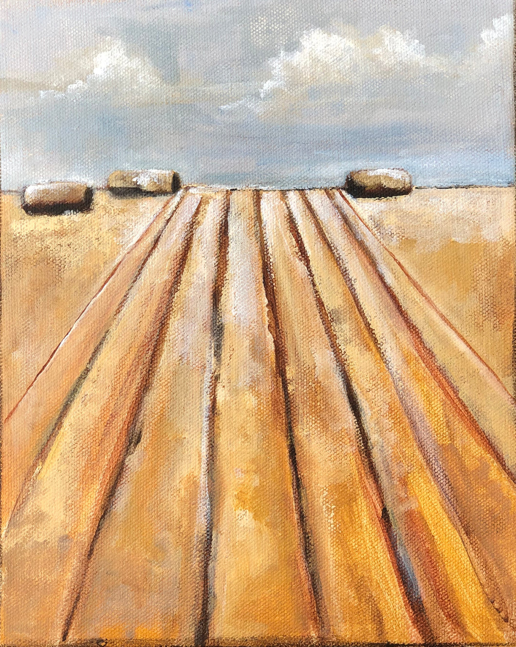 Acrylic Painting, Rolling Fields, 8