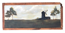 Load image into Gallery viewer, Original Acrylic Painting on Vintage Cheese Box, Country Landscape with Windmill, 11&quot;x4 3/8&quot;x5&quot; (with sliding slid top)
