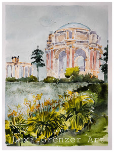 5/27 Original Watercolor -The Palace of Fine Arts (SF)