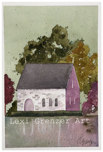 5/27 Original Watercolor - Irish Church #2