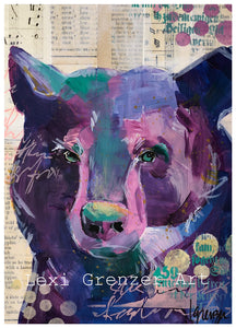 5/27 Mixed Media: Purple Bear by Lexi Grenzer